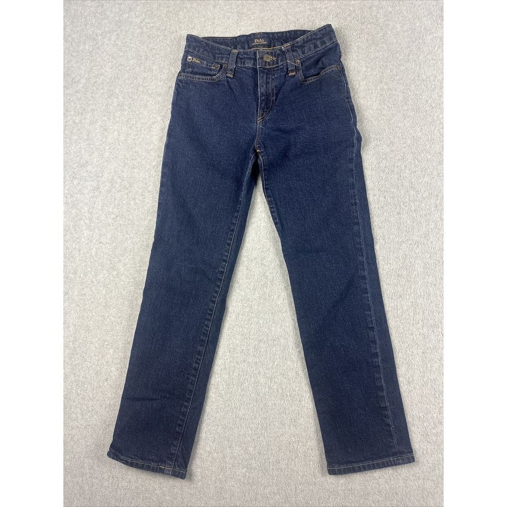 Polo Ralph Lauren Jeans Youth 14 (24x26) Hampton Straight‎ Dark Stretch Preppy